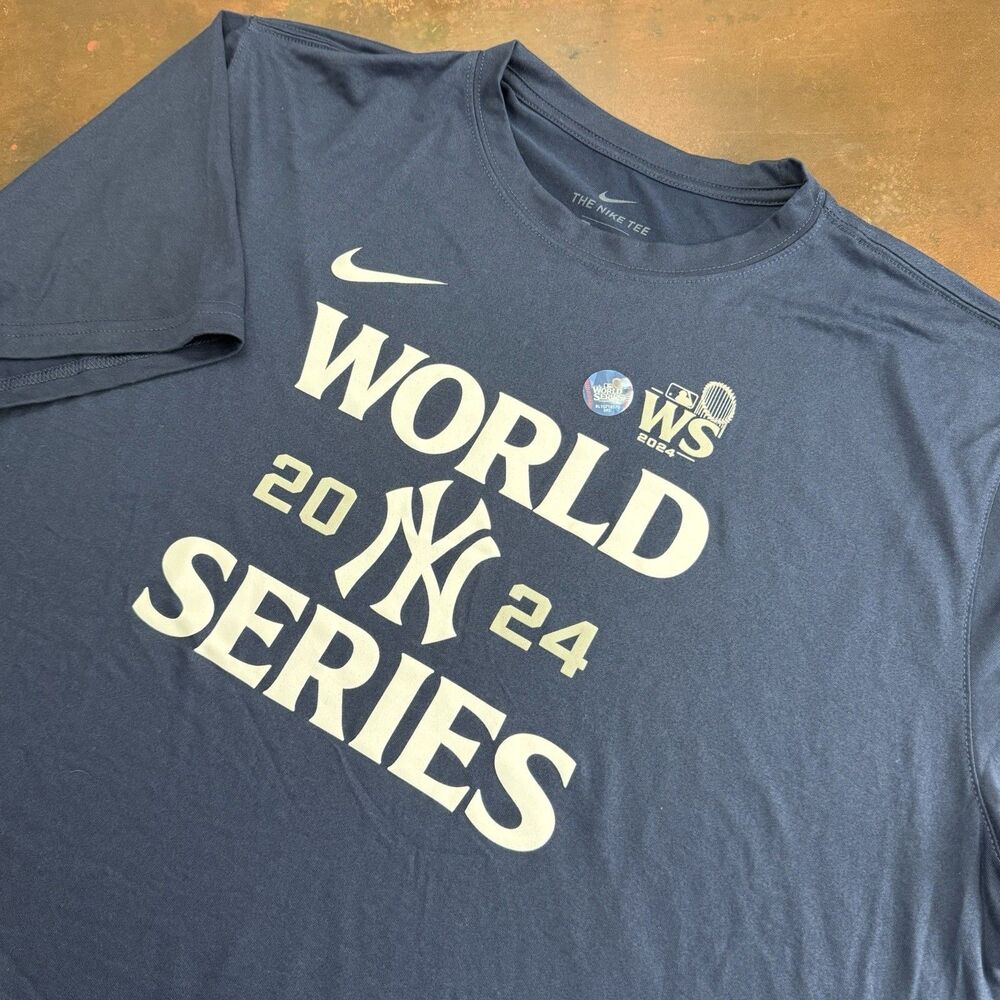 New York Yankees 2024 World Series Shirt Nike Dri Fit Navy XXL Sportswear tshirt